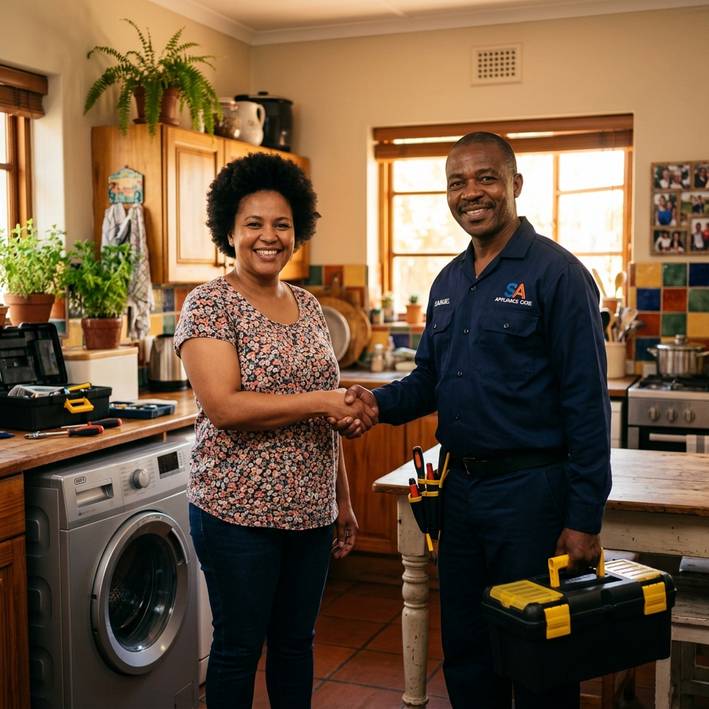 PR UNIQUE technician with satisfied customer